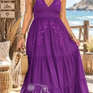 Vestido maxi Lavanda